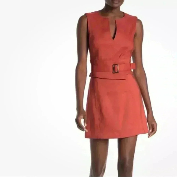 Veronica Beard Sadira Linen and Viscose Sheath Mini Dress Size 10 - Picture 3 of 11